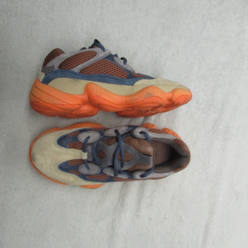 Adidas Mens 7 Basketball Shoes Yeezy 500 Enflame Suede Athletic Sneakers Cushion